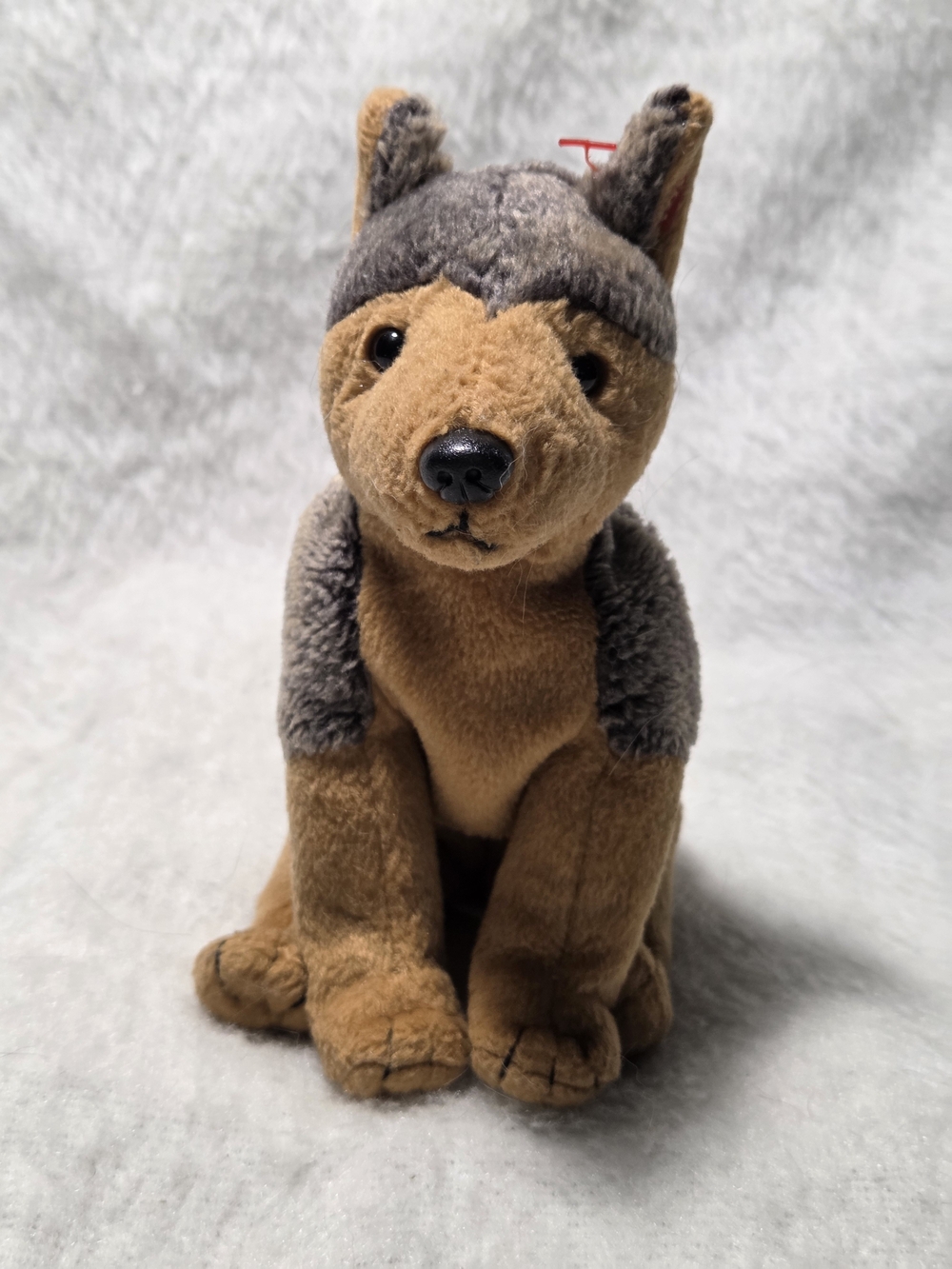 SARGE Beanie Babies German Shepherd Dog 6" Brown and Tan Stuffed Toy NO HANGTAG